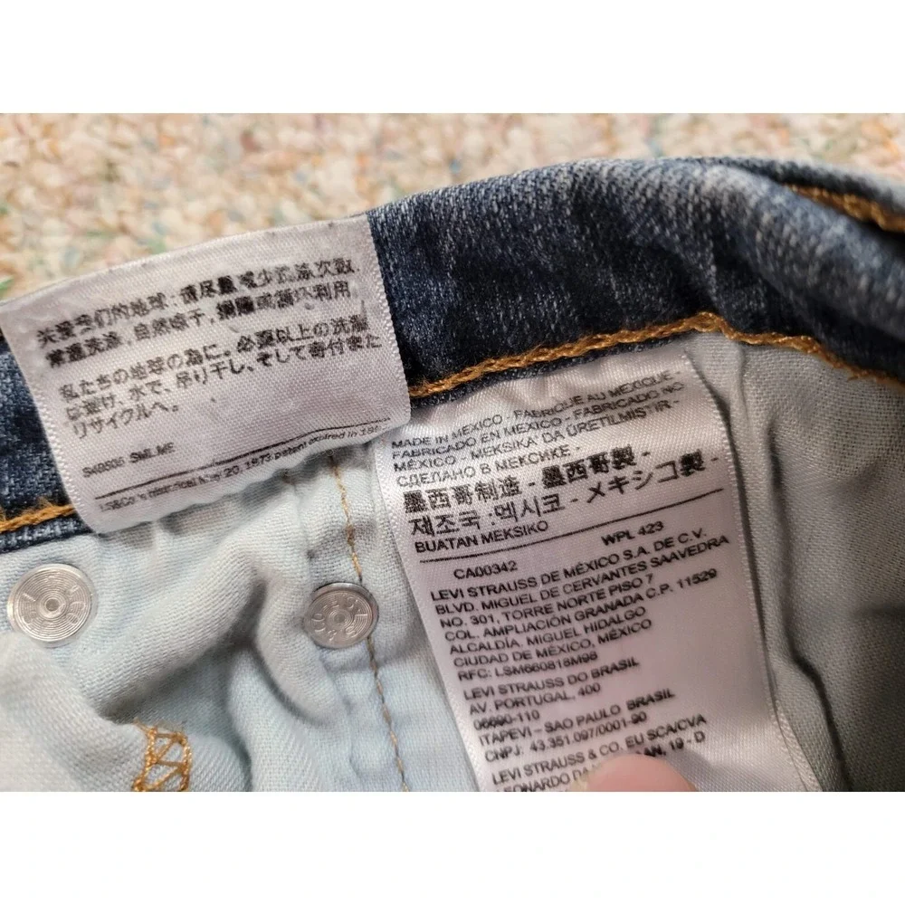 Levis 505 Straight Leg Jeans Mens 34x30 Blue Denim Classic Casual‎ Zipper Fly